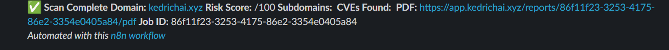 Completion — Slack notification on finish.
